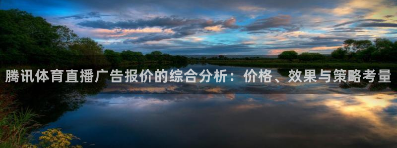 篮球直播山猫：腾讯体育直播广告报价的综合分析：价格、效果与策略考量